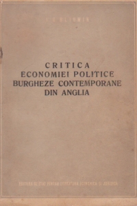 Critica economiei politice burgheze contemporane din Anglia