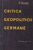 Critica geopoliticii germane