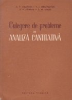 Culegere de probleme de analiza cantitativa (traducere din limba rusa)