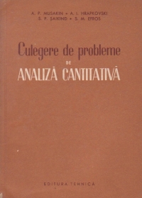 Culegere de probleme de analiza cantitativa (traducere din limba rusa)