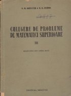 Culegere de probleme de matematici superioare. Volumul III