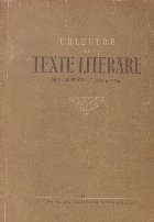 Culegere texte literare Manual pentru