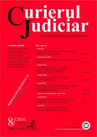 Curierul Judiciar, Nr. 8/2010