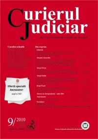 Curierul Judiciar, Nr. 9/2010