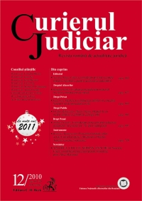 Curierul Judiciar, Nr. 12/2010