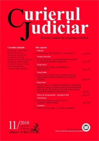 Curierul Judiciar, Nr. 11/2010