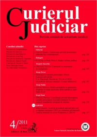 Curierul Judiciar, Nr. 4/2011