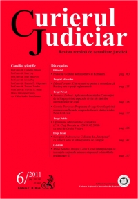 Curierul Judiciar, Nr. 6/2011