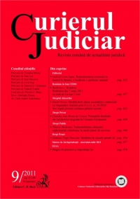 Curierul Judiciar. Nr. 9/2011