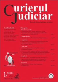 Curierul Judiciar, Nr. 1/2012