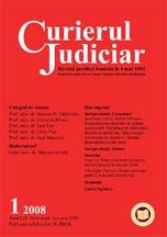 Curierul Judiciar, Nr. 1/2008