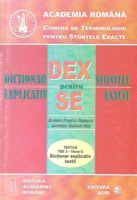 Dictionar explicativ pentru stiintele exacte - Textile TEX 3  (Litera C) - Roman/Englez/Francez/German/Italian/Rus