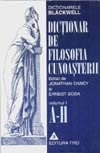 Dictionar de filosofia cunoasterii Volumul I