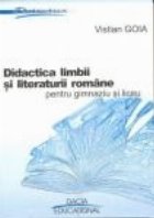 Didactica limbii literaturii romane pentru