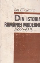 Din istoria Romaniei moderne 1922