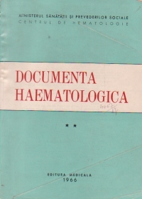 Documenta haematologica, Volumul al II - lea