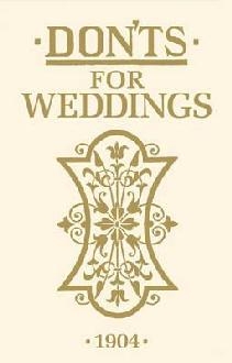 Don'ts for Weddings