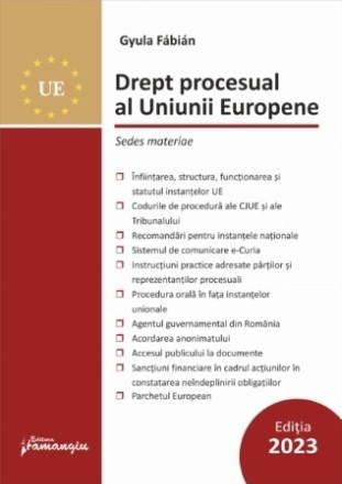 Drept procesual al Uniunii Europene : sedes materiae