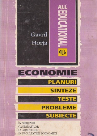 Economie. Planuri - Sinteze - Teste - Probleme - Subiecte