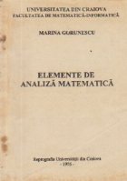 Elemente analiza matematica