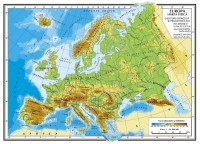 Europa - Harta fizica A4 - Harta politica A4