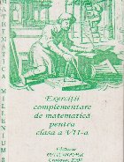 Exercitii complementare matematica pentru clasa