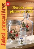 Flori de camp pictate pe sticla