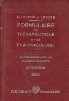 Formulaire Therapeutique Pharmacologie