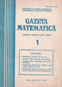 Gazeta matematica, 1/1981