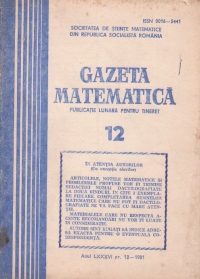 Gazeta matematica, 12/1981