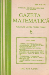 Gazeta matematica, Nr. 6/1991