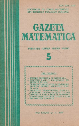 Gazeta Matematica, 5/1979