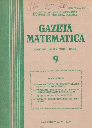 Gazeta Matematica, 9/1979