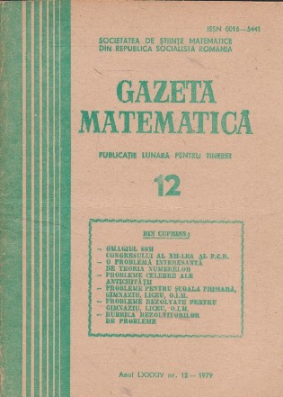 Gazeta Matematica, 12/1979