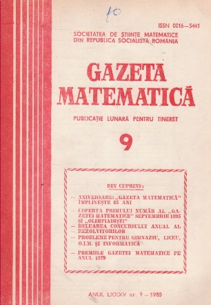 Gazeta Matematica, 9/1980