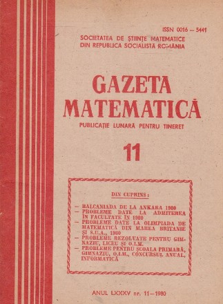 Gazeta Matematica, 11/1980