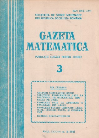 Gazeta Matematica, 3/1981