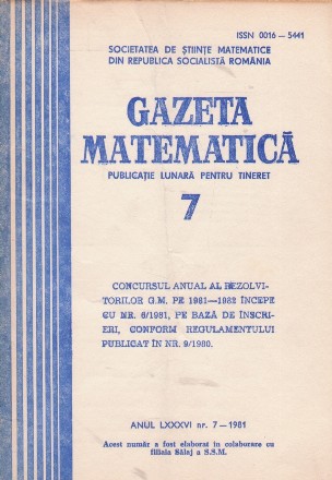 Gazeta Matematica, 7/1981