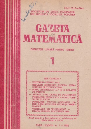 Gazeta Matematica, 4/1982