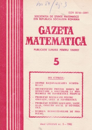 Gazeta Matematica, 5/1982