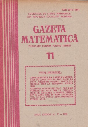 Gazeta Matematica, 11/1982