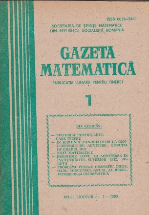 Gazeta Matematica, 1/1983