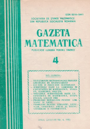 Gazeta Matematica, 4/1983