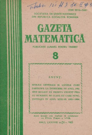 Gazeta Matematica, 8/1983