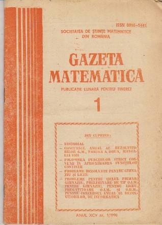 Gazeta Matematica, 1/1990