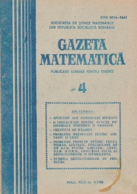 Gazeta Matematica, Aprilie 1988