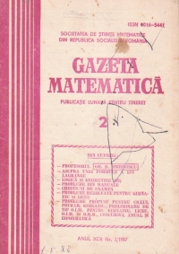 Gazeta Matematica, Februarie 1987