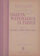 Gazeta matematica si fizica,  8/1958