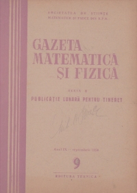 Gazeta matematica si fizica,  9/1958