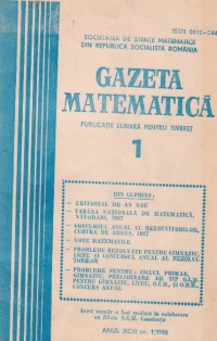 Gazeta Matematica, Ianuarie 1988